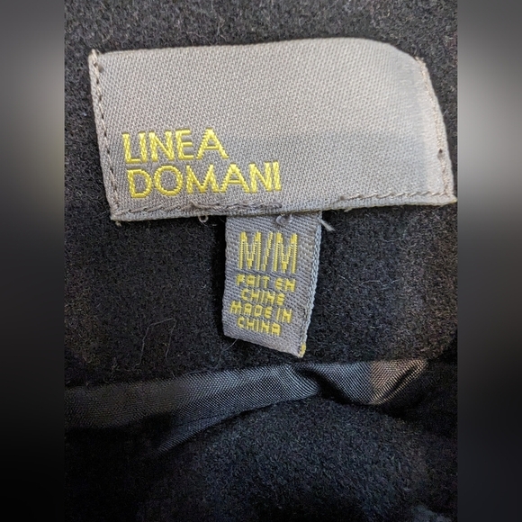 Vintage Wool Cape, black wool blend with satin tie Size M loose fit - Picture 11 of 13